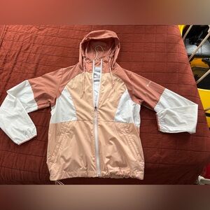 Columbia Two-Tone Hooded Jacket pink (wind breaker material) waterproof
